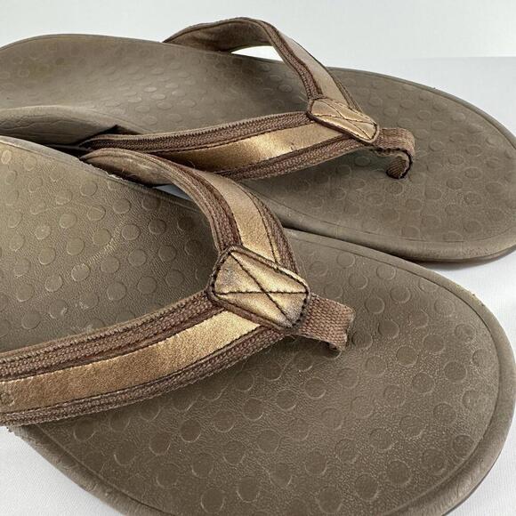 Vionic sandals 10 brown comfort thong flip flop beach minimalist slip on - Picture 6 of 6